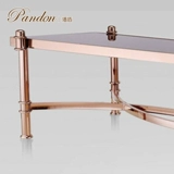 Современная модная минималистичная квадратная стеклянная мебель из нержавеющей стали