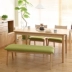 Nhật bản rắn gỗ bàn ăn và ghế kết hợp Bắc Âu sồi trắng bàn ăn và ghế hiện đại nhà hàng tối giản bảng màu xanh lá cây đồ nội thất bàn học thông minh chống gù chống cận dergo Bàn