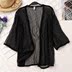 F36 mùa hè mới voan khăn choàng của phụ nữ bên ngoài ren ren cardigan bên bờ biển kỳ nghỉ chống nắng quần áo điều hòa không khí áo sơ mi áo sơ mi voan Áo sơ mi chiffon ren