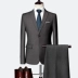 Bộ đồ vest nam hai khóa Bộ đồ mỏng cộng với phân bón để tăng 200 kg thanh niên kinh doanh chuyên nghiệp đầm nam - Suit phù hợp áo dài nam Suit phù hợp
