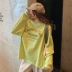 Áo thun dài tay nữ 2019 xuân hè mới buông thả bf Hàn Quốc phong cách thư kín đáo áo sơ mi nữ - Áo phông