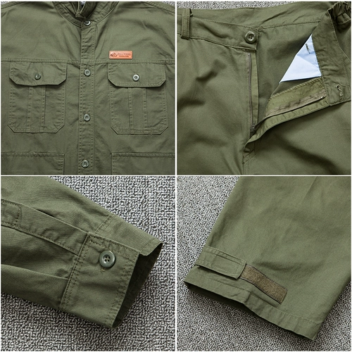 Летняя тонкая износостойкая камуфляжная дышащая хлопковая куртка для работы