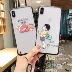 Phim hoạt hình cặp đôi Apple X vỏ điện thoại di động iPhone7 không viền đèn 8p sơn Zong Jiebo girl 6s nhẫn chống rơi - Phụ kiện điện thoại di động Phụ kiện điện thoại di động