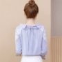 Áo sơ mi kẻ sọc xuân hè 2019 phiên bản Hàn Quốc mới của áo sơ mi dài tay, quần áo nữ, quần áo nước ngoài - Áo sơ mi dài tay áo sơ mi trắng nữ công sở