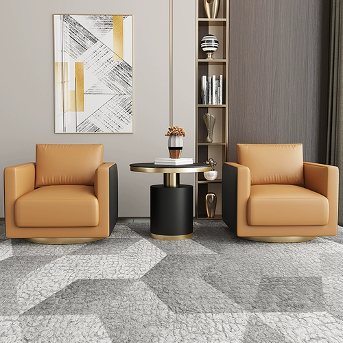 Светлый роскошный диван председатель VIP -приемной диван диван -стул Конференц -зал.