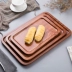 khay Ebony chữ nhật bộ đồ ăn bằng gỗ kiểu Nhật hoa quả bánh chè gỗ sushi ván gỗ bít tết Khay gỗ