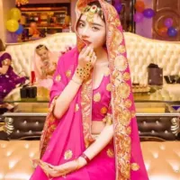 SPOT Importsed Indian Clothing Индийская одежда саро с арендованной индийской традиционной сарони -непальской знаменитости женская одежда