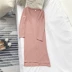 2018 mùa hè mới bên chia hem lỏng băng lụa đan áo khoác cardigan phần dài bên ngoài kem chống nắng mỏng áo choàng áo kiểu nữ đẹp Đan Cardigan