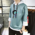 Áo len nam áo hoodie thủy triều hip hop mùa xuân và mùa thu tay áo bảy điểm xu hướng sinh viên áo sơ mi nam áo khoác nam - Áo len áo khoác hoodie zip Áo len