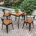 Bàn ngoài trời và ghế thiết lập kết hợp Starbucks cà phê cửa hàng giải trí nội thất sân vườn sân thượng mặt trời ngoài trời chống ăn mòn nhựa bàn gỗ Bàn ghế ngoài trời / sân