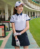 18 new golf quần áo phù hợp với mùa hè ladies đứng cổ áo POLO áo váy slim slimming xếp li váy 	giày đánh golf nam	 Golf
