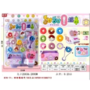 878-71 Siêu thị Donut Tấm treo Bảng treo Đồ chơi giáo dục Siêu thị Giỏ hàng Mua sắm Đồ chơi cho trẻ em