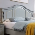 Toàn bộ gỗ cao màu xám Mỹ giường đôi 1,5 mét ánh sáng sang trọng giường gỗ chính phòng ngủ đơn giản hiện đại 1 mét 8 giường người lớn - Giường Giường