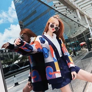 Dệt kim cardigan của phụ nữ mùa thu 2018 new Harajuku Hàn Quốc phiên bản của lỏng chic gió lười biếng dài tay áo khoác phần mỏng