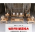 Phòng khách bộ hoàn chỉnh của đồ nội thất kích thước căn hộ loại Trung Quốc đơn giản gỗ rắn sofa cây du già bàn cà phê kết hợp bộ
