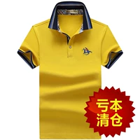 Mùa hè áo thun cotton ngắn tay kẻ sọc nam ve áo cotton mỏng co giãn nam kinh doanh POLO áo sơ mi nam tay ngắn t shirt golf