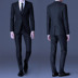 Mỏng phù hợp với phù hợp với nam giới của nam giới phù hợp với ba mảnh phù hợp với kinh doanh chuyên nghiệp mặc chú rể váy cưới Hàn Quốc phiên bản Suit phù hợp