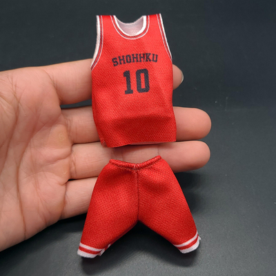 taobao agent Clothing, basketball uniform, doll, sports suit, shorts, vest, football uniform, scale 1:12, soldier, 6 inches