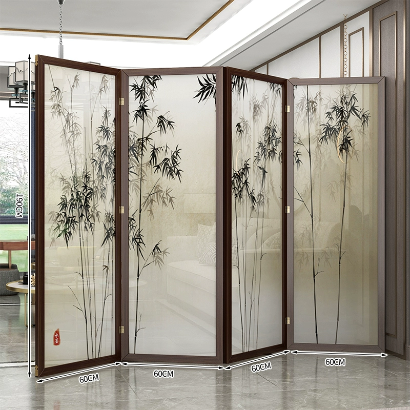 Gỗ nguyên khối kiểu Trung Quốc màn hình vách ngăn lối vào phòng khách gấp di động phong cách Trung Quốc mới chia phòng hiện vật phòng ngủ vách ngăn cnc phòng khách và bếp vách ngăn phòng 