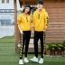 Bộ đồ thể thao nam mùa xuân và mùa thu chạy bộ đồ thể thao nam áo len ba mảnh nữ phiên bản Hàn Quốc của cặp đôi thể thao trùm đầu - Thể thao sau