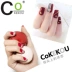 CoKEKOU Làm móng tay kim cương đỏ Rượu vang Dòng sản phẩm sơn móng tay chính hãng Keo chiếu sáng Liệu pháp sơn móng tay Độ bóng lâu dài - Sơn móng tay / Móng tay và móng chân