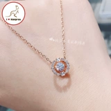 Swarovski, ожерелье, синяя цепочка до ключиц, легкий роскошный стиль