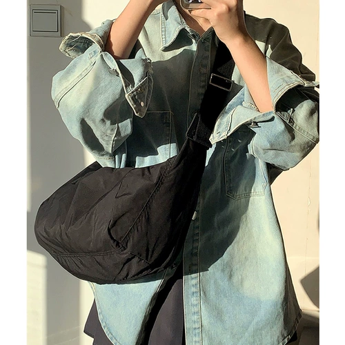 Весенняя сумка через плечо, вместительная и большая сумка на одно плечо с пухом