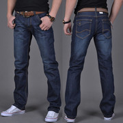 Của nam giới ánh sáng màu jeans nam mùa xuân và mùa hè phần mỏng thẳng lỏng kích thước lớn trung niên của nam giới thường quần dài siêu mỏng