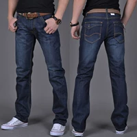 Của nam giới ánh sáng màu jeans nam mùa xuân và mùa hè phần mỏng thẳng lỏng kích thước lớn trung niên của nam giới thường quần dài siêu mỏng style vintage nam