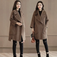 Áo len mùa thu 2019 mới thời trang Hàn Quốc hoang dã dài phần lớn túi len áo khoác len - Trung bình và dài Coat áo cardigan nữ