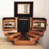Trang sức hộp gỗ rắn sáng tạo nhiều lớp công suất lớn retro gió bụi bông tai nhẫn trang sức lưu trữ hộp trang sức hộp - Nhẫn