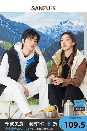 Зимний цветной удерживающий тепло жилет с капюшоном для отдыха, 2023, оверсайз