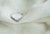 1385 Đồ trang sức tinh xảo của Hàn Quốc Thiết kế độc đáo hình chữ V nạm kim cương nhỏ ngón tay đeo nhẫn