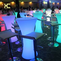 2018 hot sale led light bàn cao thanh bàn ghế sáng tạo nội thất dạ quang thanh bàn cà phê bàn ​​phân - Giải trí / Bar / KTV bàn ghế bar cafe