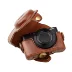 RX100 Sony túi camera DCS-RX100II VI III IV M2 M3 M4 M5 M6 thẻ da đen - Phụ kiện máy ảnh kỹ thuật số Phụ kiện máy ảnh kỹ thuật số