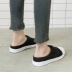 Một nửa nhỏ màu trắng giày nữ 2018 mùa hè mới Hàn Quốc giày vải sinh viên hoang dã giày thường không có gót giày lười biếng