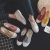 Một nửa nhỏ màu trắng giày nữ 2018 mùa hè mới Hàn Quốc giày vải sinh viên hoang dã giày thường không có gót giày lười biếng Plimsolls