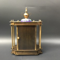 Часы настенные 古董老货德国1788景泰蓝座钟表珐琅彩机械表手动发条座钟表 特价