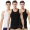 3 cái Cat Men Men 100% Cotton Vest Mùa hè Thin Slim Cotton Đen Trắng Tay áo - Áo vest