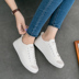 Ngôi sao với những cô gái cùng giày vải phẳng văn học sinh viên giày trắng với phiên bản Hàn Quốc của căn hộ màu trắng với đôi giày giản dị Plimsolls