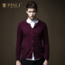 Phong cách PINLI Slim thời trang áo len cardigan nút áo len B163410312 Cardigan
