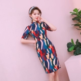 Элитное ципао, короткая легкая мини-юбка, китайский стиль, светлый стиль