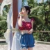 Cang Lang Shu retro ống top blooms chia áo tắm nữ ba mảnh bảo thủ sóng điểm mùa xuân nóng áo tắm kỳ nghỉ