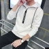 Áo len nam mùa thu 2018 phiên bản Hàn Quốc mới của xu hướng thể thao phù hợp với áo khoác nam trùm đầu Quần áo mỏng - Bộ đồ