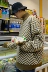 Áo thu đông Nhật Bản mới nửa cao cổ áo len sọc retro lỏng áo len trùm đầu ấm áp Kéo qua