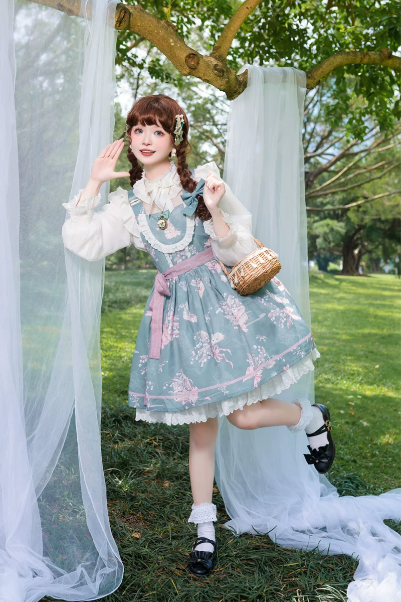 Очаровательное свежее подлинное платье, стильLolita