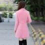 Áo khoác len nữ dài Hàn Quốc 2018 thu đông 2018 phiên bản Hàn Quốc mới có phần eo mỏng và dày. - Áo Hàn Quốc áo dạ lông cừu nữ đẹp