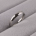Nhẫn bạc 3 mm cổ điển trơn bằng thép titan nhẫn đuôi nhẫn nam và nữ