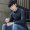 Hàn quốc phiên bản của xu hướng của nam giới màu rắn áo sơ mi nam dài tay casual slim áo sơ mi nam mùa thu mới quần áo màu đen nam