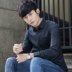 Hàn quốc phiên bản của xu hướng của nam giới màu rắn áo sơ mi nam dài tay casual slim áo sơ mi nam mùa thu mới quần áo màu đen nam Áo